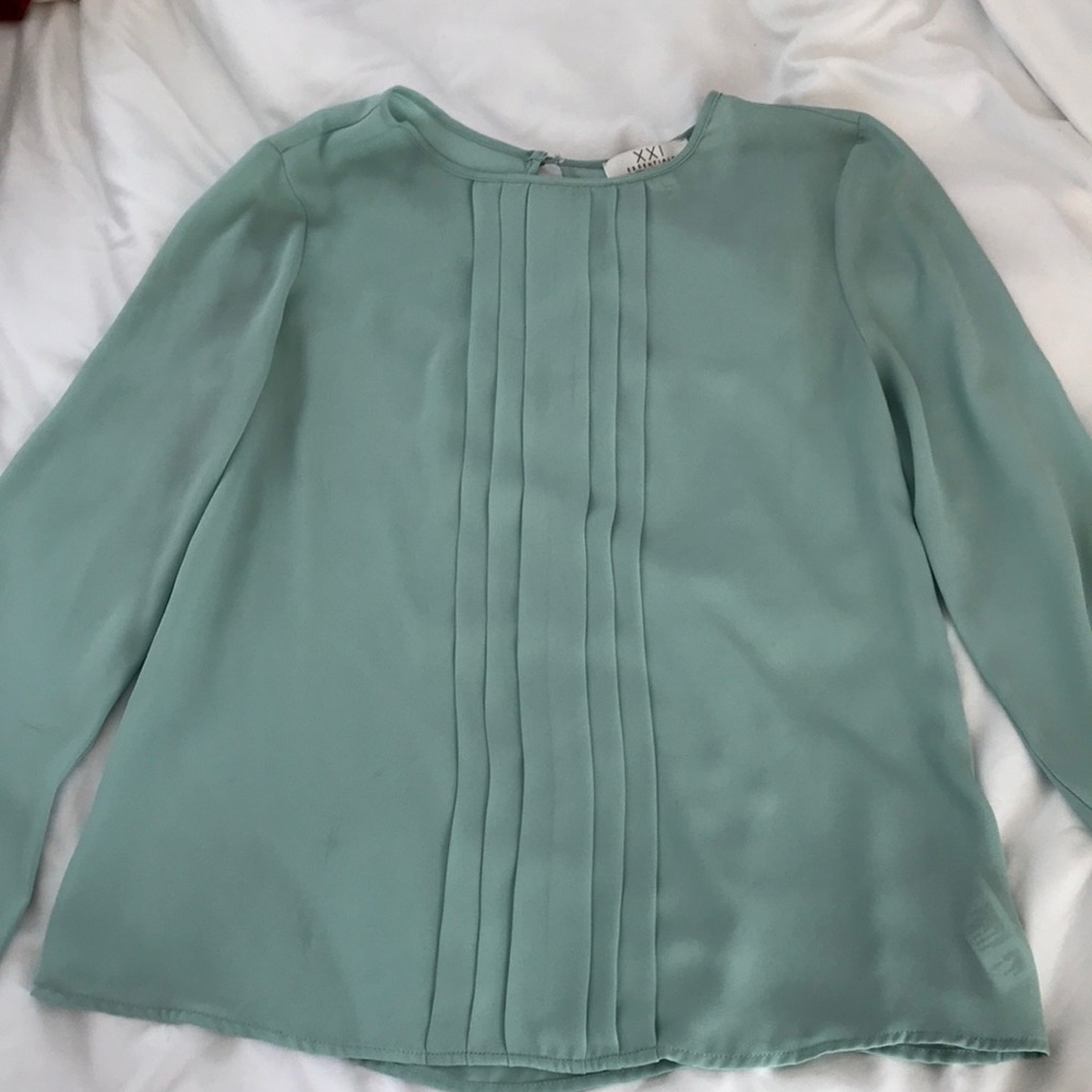 Seafoam green blouse